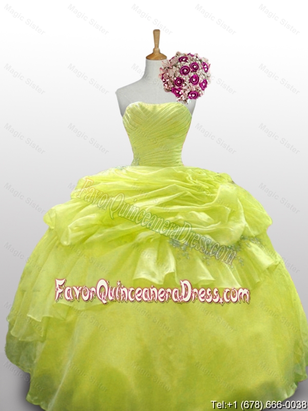 2015 Fall Top Seller Paillette and Beaded Quinceanera Dresses in Organza