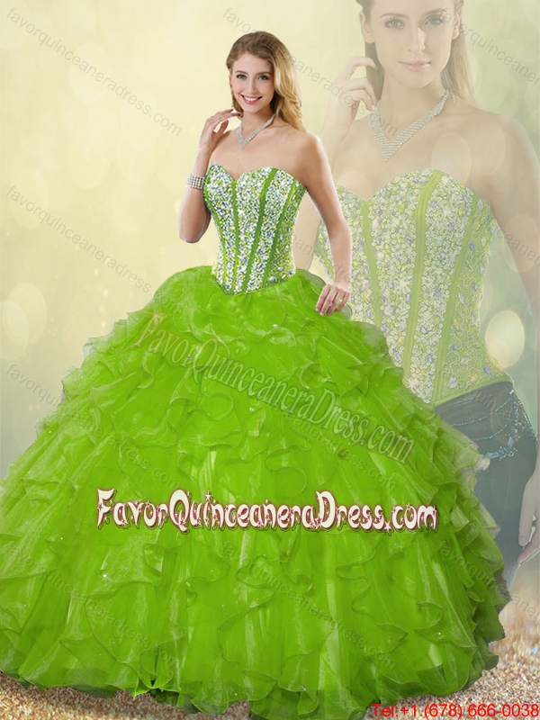 Gorgeous Sweetheart Quinceanera Dresses Beading and Ruffles