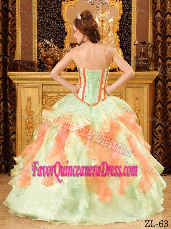 Impressive Multi-Color Organza Dresses for Quinceanera with Appliques
