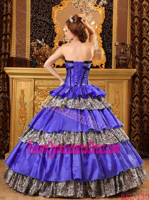 Charming Sweetheart Floor-length Taffeta Purple Dress for Quinceanera