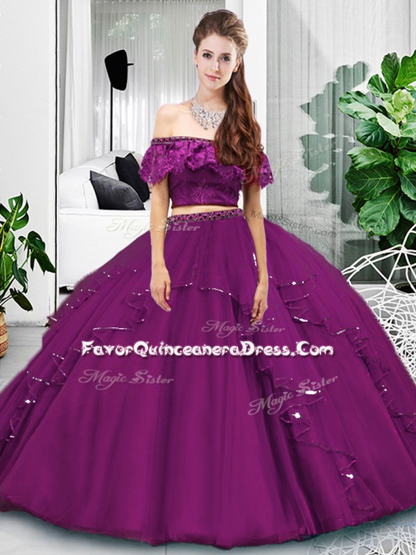 High Quality Sleeveless Lace and Ruffles Lace Up Quinceanera Dress