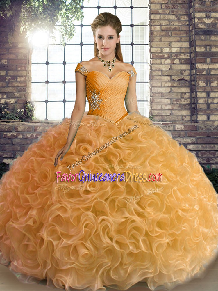  Sleeveless Lace Up Floor Length Beading Quinceanera Gowns
