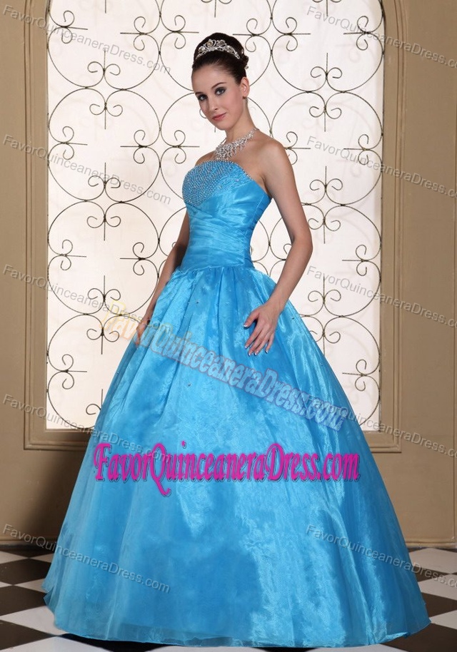 Most Popular Floor-length Quinces Dresses with Beadings and Ruches on Sale