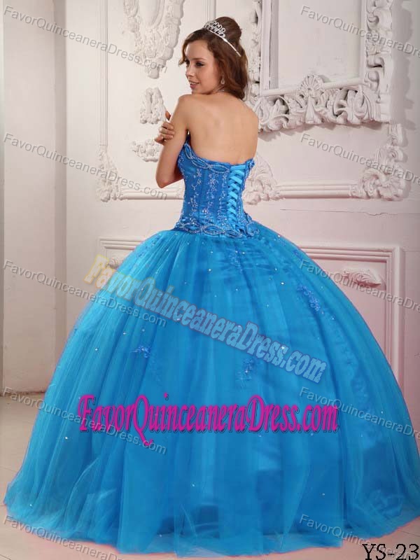 Elegant Ball Gown Floor-length Sweet 15 Dresses with Appliques and Beads