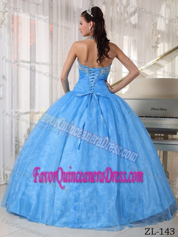 Sweetheart Taffeta and Organza Sweet Sixteen Dresses with Appliques