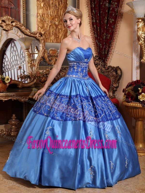 Nice Blue Ball Gown Sweetheart Essential Sweet Sixteen Quinceanera Dresses