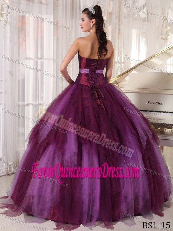 Righteous Beaded Bodice Quinceanera Dress with Sash and Ruffled Skirt