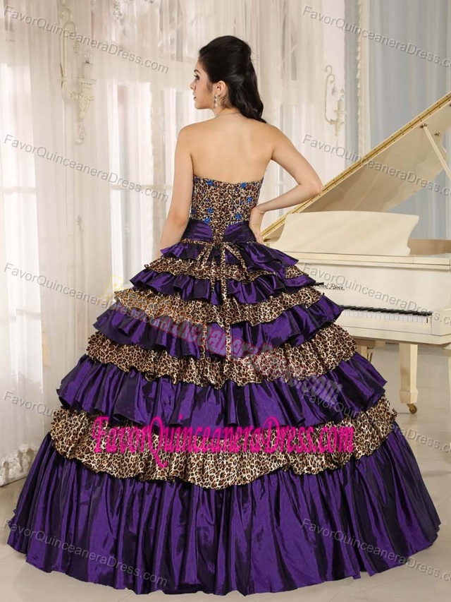 Beautiful Multicolor Ball Gown Quinceanera Dress with Ruffled Layers in 2014