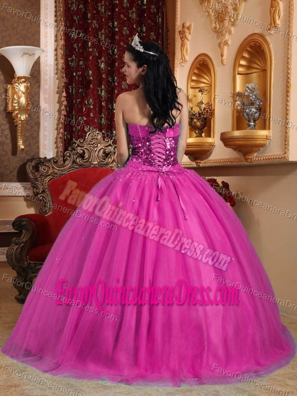 Most Popular Sweetheart Tulle Quinceanera Gown Dress with Beading