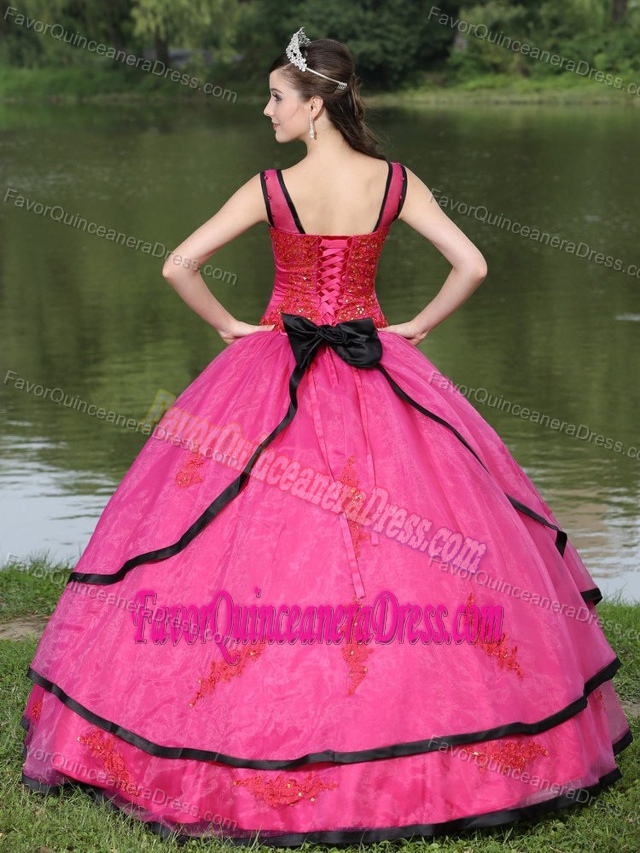 The Most Popular V-neck Appliqued Quinceanera Dress with Long Sleeves