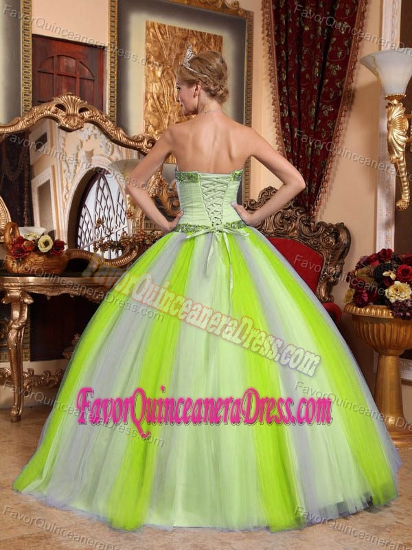 New Style Colorful Tulle Sweetheart Dress for Quinceaneras with Beading