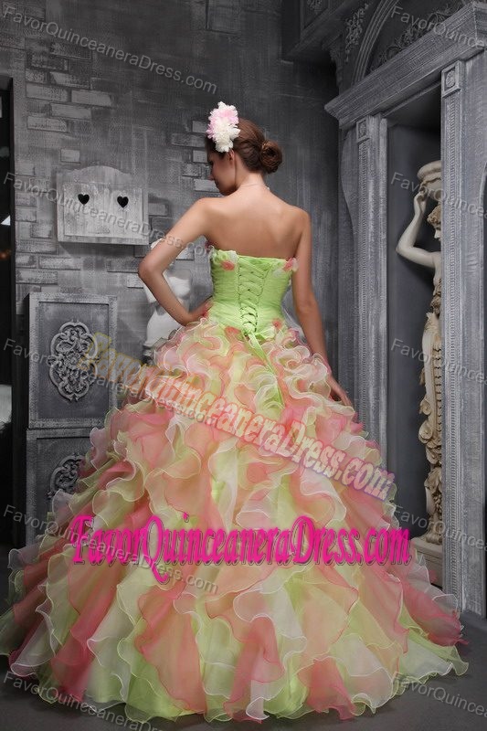 Wholesale Colorful Quinceanera Dresses with Ruffles in Taffeta and Organza