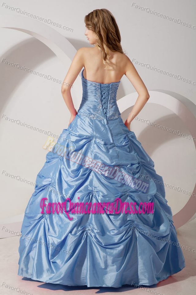 Amazing A-line Quinceanera Dresses with Appliques and Pickups in Taffeta