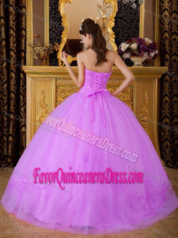 New Tulle Taffeta Pink Fall Quinceanera Gown Dresses with Embroidery