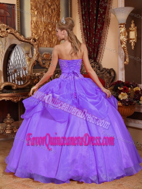 Top Organza Taffeta Sweet Sixteen Dresses with Appliques and Flowers