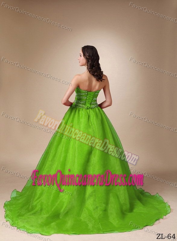 Amazing Sweetheart Organza Quinceanera Dresses with Beading and Ruches