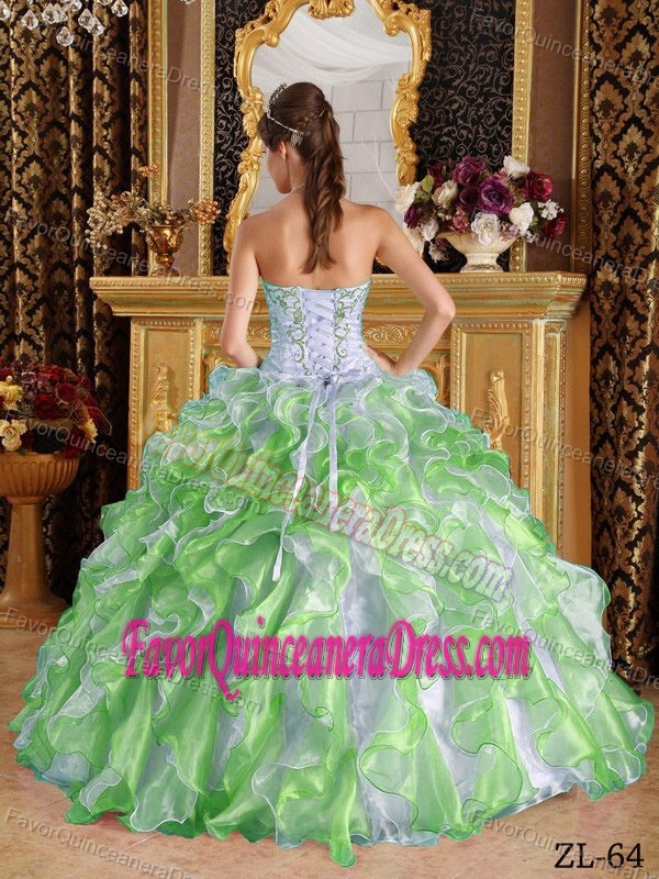 Best Multi-color Quinceanera Dresses with Appliques Sweetheart Organza