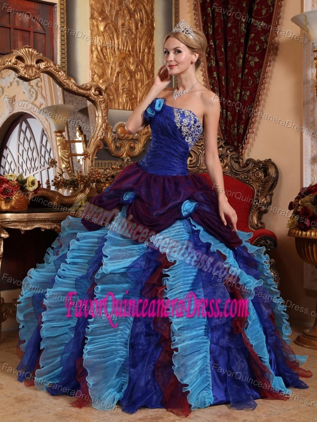 Brand New Colorful Taffeta and Organza Quinceaneras Dresses with Ruffles