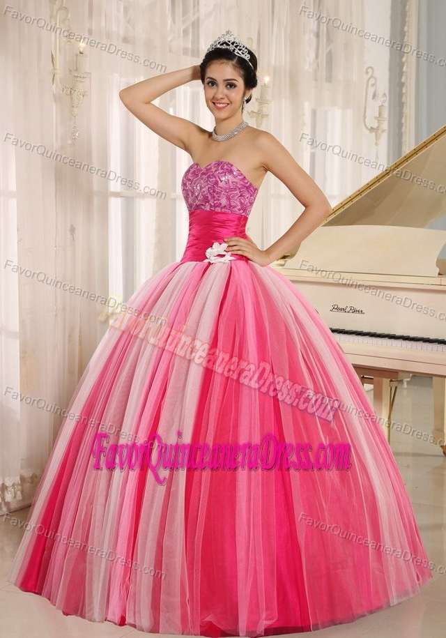 New Arrival Colorful Sweetheart Floor-length Quinceaneras Dresses in Tulle