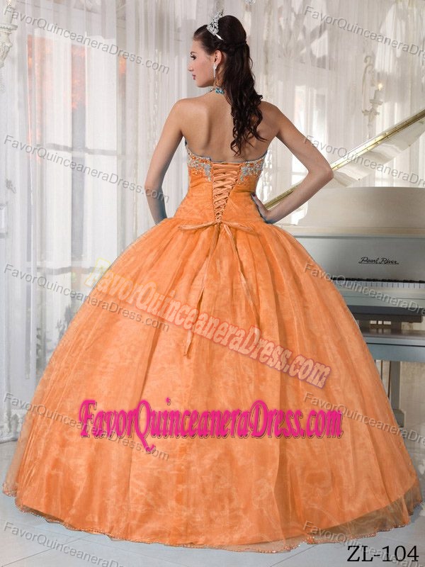 Ball Gown Sweetheart Taffeta and Organza Quinceanera Dress with Beading