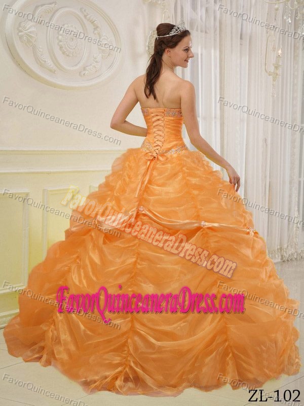Special Gold Ball Gown Sweetheart 2013 Quinceanera Dresses with Ruching