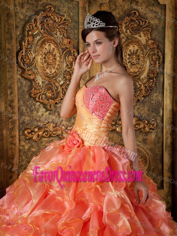 New Multicolor Ball Gown Strapless Quinceanera Dress with Ruffles in 2015