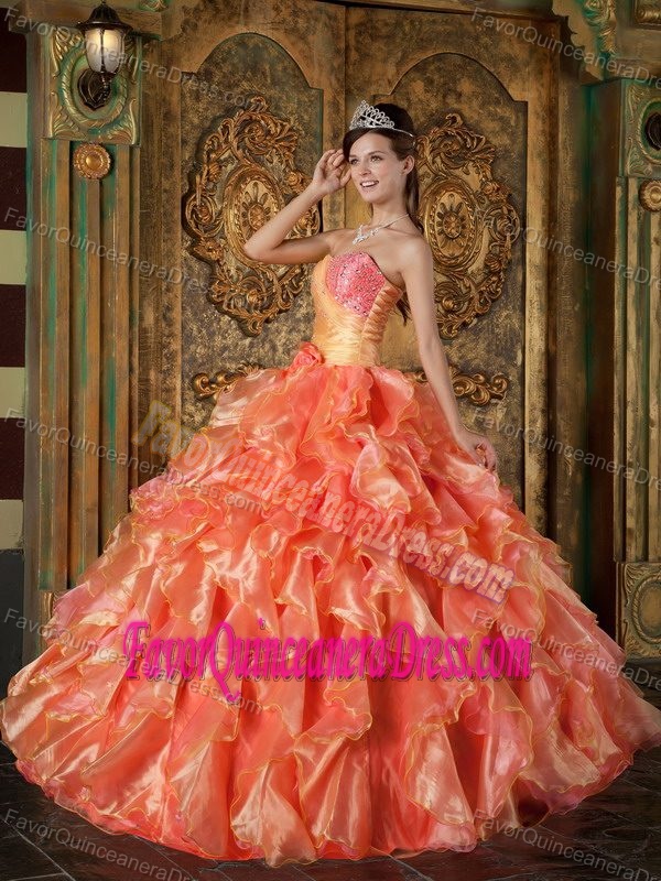 New Multicolor Ball Gown Strapless Quinceanera Dress with Ruffles in 2015