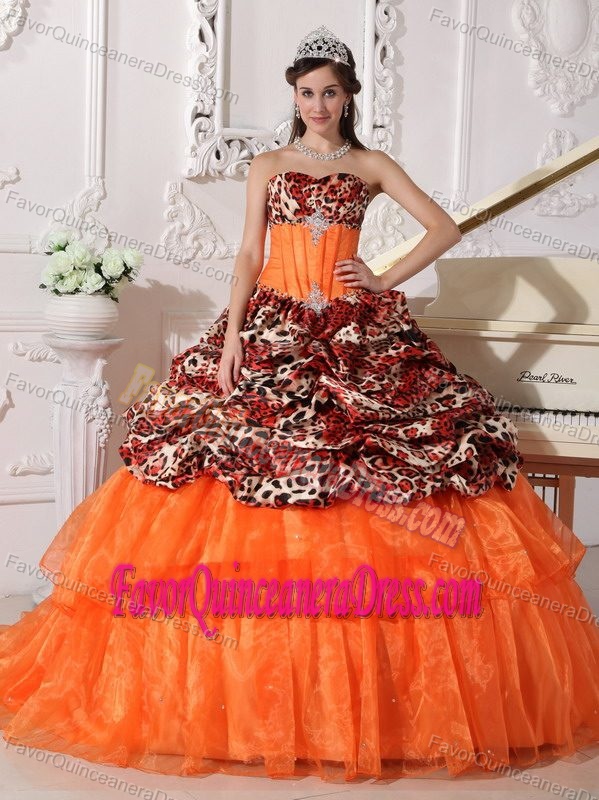 Colorful Ball Gown Sweetheart Quinceanera Dress with Sweep Train in 2013