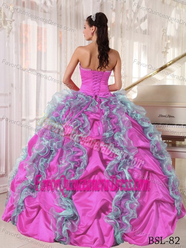 Beautiful Ball Gown Strapless Quinceanera Dresses with Pick-ups and Beading