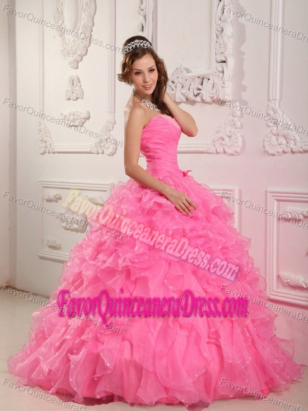 Romantic Ball Gown Sweetheart Quinceanera Dresses with Flowers and Layers