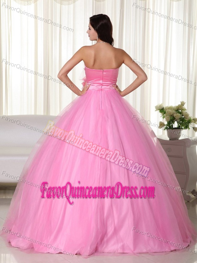 The Brand New Pink Sweetheart Beaded Dress for Quinceanera in Tulle