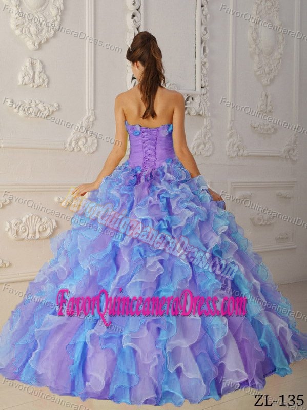 Recommended Ruffled Multi-color Quinceanera Gown Dresses in Organza