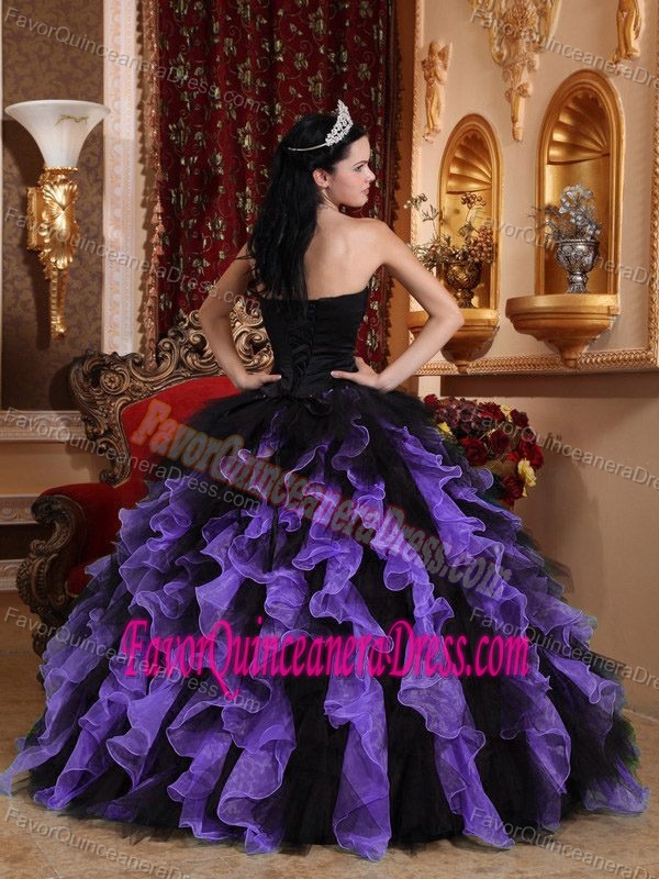 Exclusive Ball Gown Organza Beaded for 2013 Quince Dresses with Sweetheart