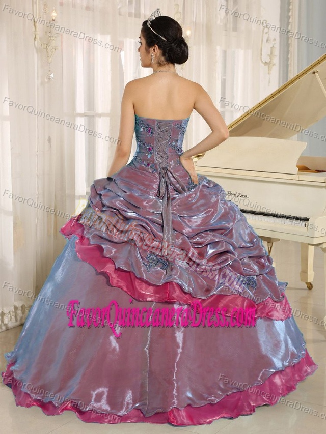 Ornate Multi-colored Clearance Quinceanera Dresses with Embroidery