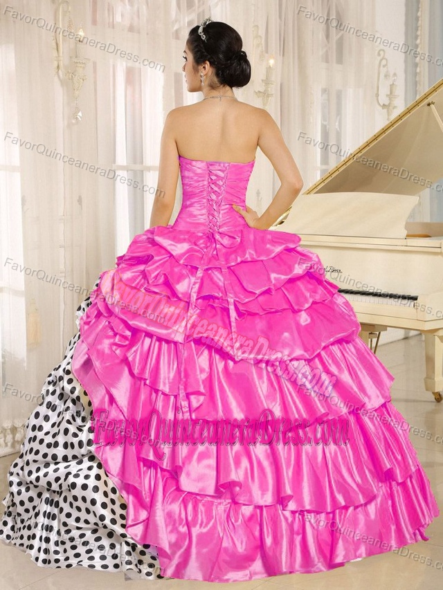 Popular Multi-colored Strapless 2013 Quinceanera Dress with Pick-ups