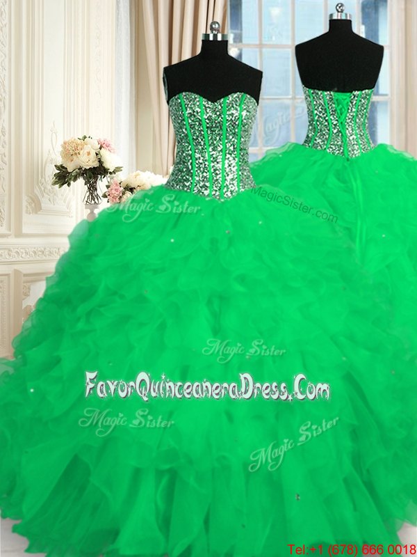 Wonderful Sleeveless Tulle Floor Length Lace Up Quinceanera Gowns in for with Beading and Ruffles