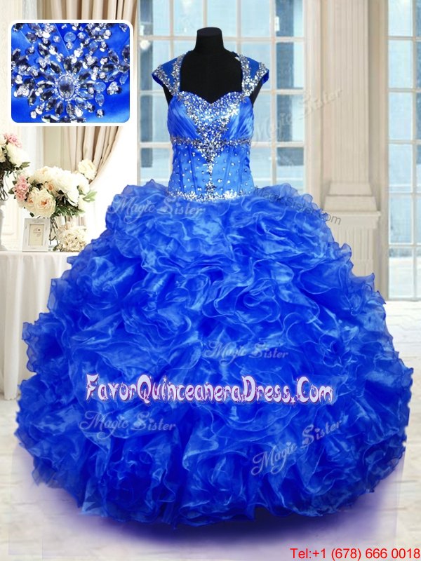 Designer Floor Length Quinceanera Gowns Tulle Sleeveless Appliques