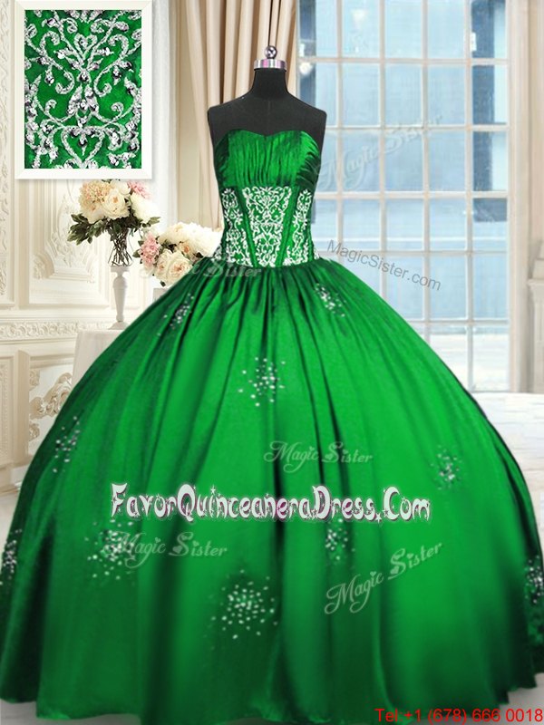  Floor Length Ball Gowns Sleeveless Quinceanera Dress Lace Up