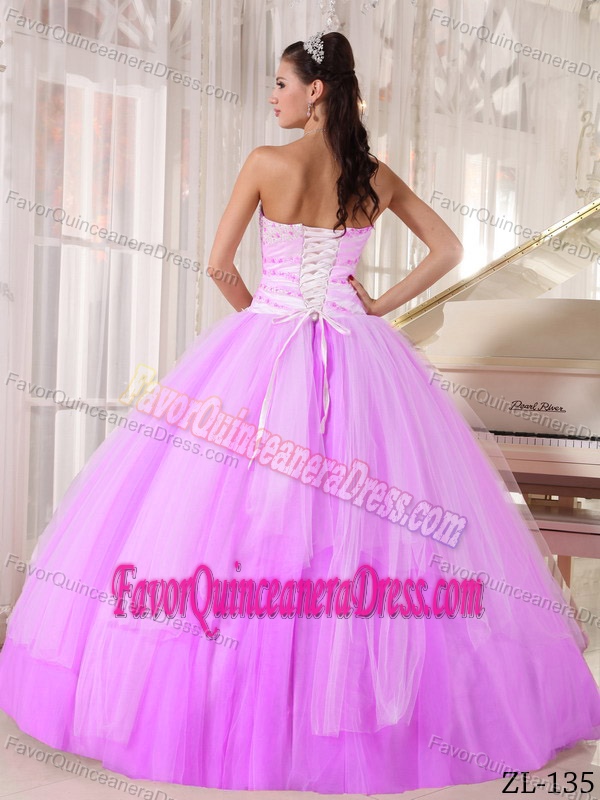 Affordable Sweetheart Tulle Quinceanera Gown Dresses with Beading