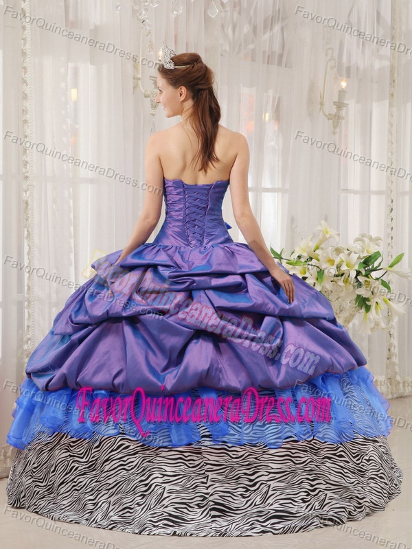 Exclusive Colorful Strapless Floor-length Quince Dress in Special Fabric