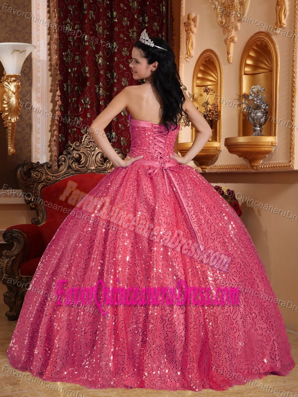 Sweetheart Floor-length Beaded 2013 Dress for Quinceanera in Coral Red