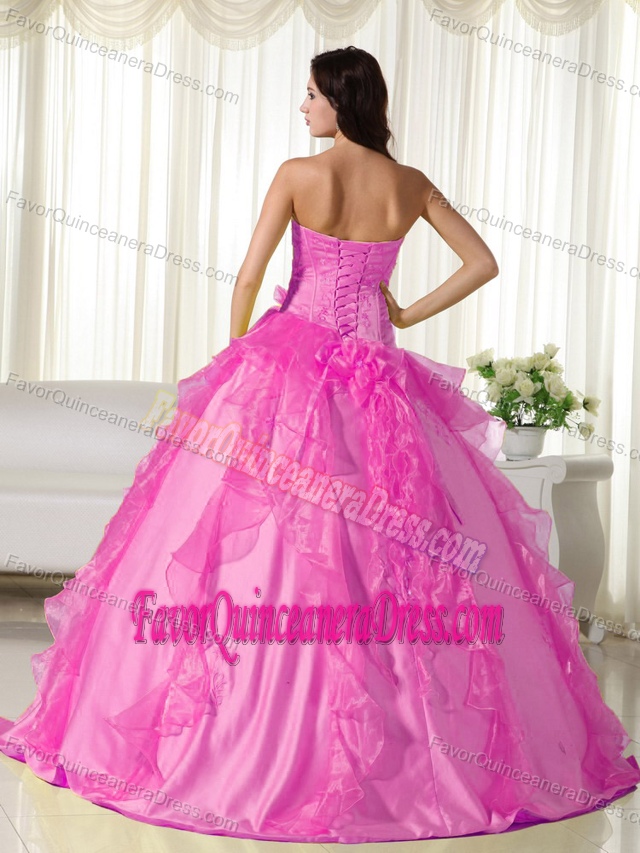 Ball Gown Sweetheart Organza Quinceanera Dress with Embroidery for 2014
