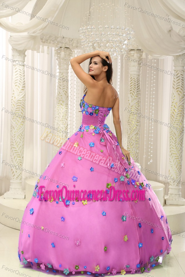 Pink and Blue Sweetheart Ball Gown 2013 Quninceaera Gown with Appliques