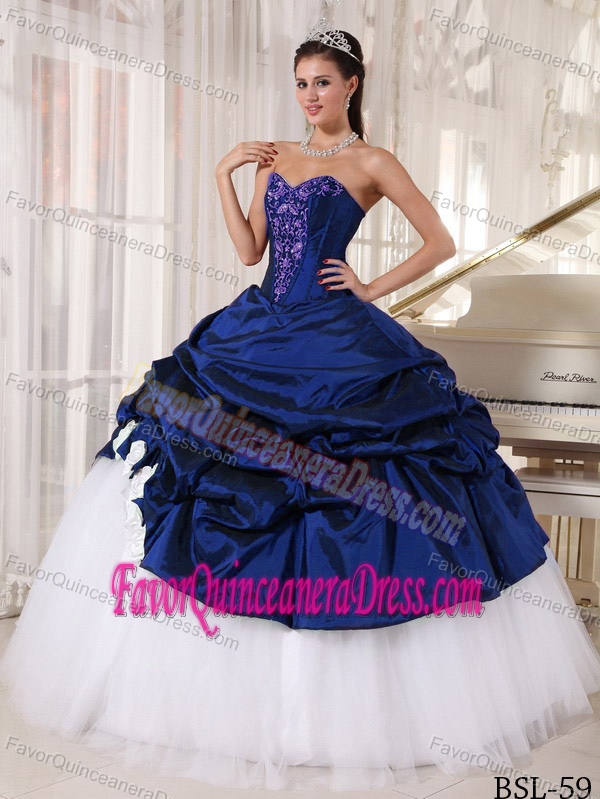 Multi-color Sweetheart Best Quinceanera Gowns in Taffeta and Tulle