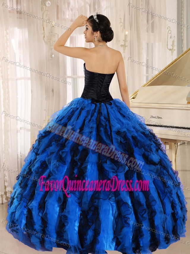 Beaded and Sweetheart Multi-color Dress for Quinceanera with Ruffles
