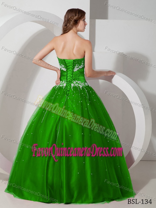 Beaded Taffeta and Tulle Quinceanera Gown Dresses with Appliques on Sale