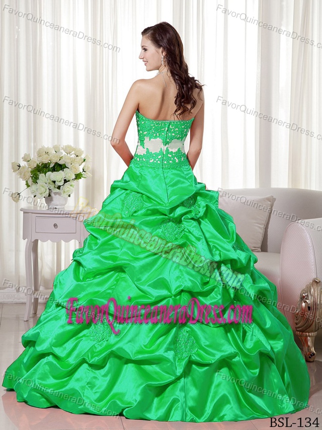 Best Seller Taffeta A-line Sweetheart Quinceanera Dresses with Appliques