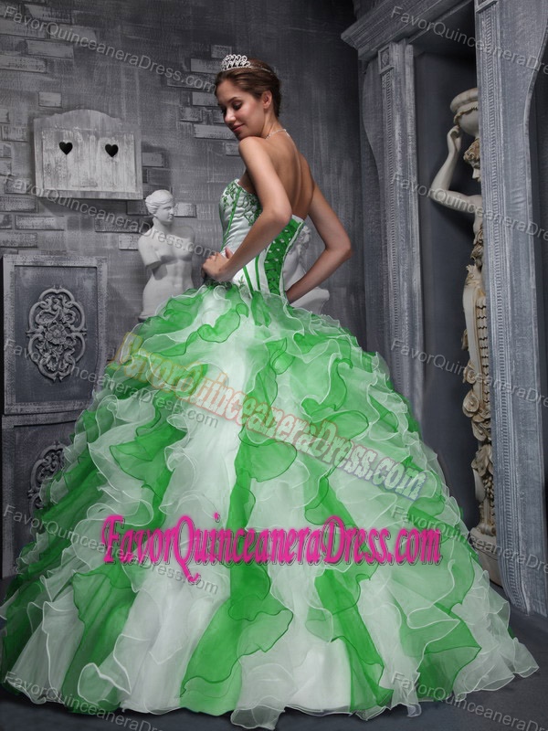 Classy Ball Gown Sweetheart Taffeta and Organza Colorful Sweet 15 Dresses