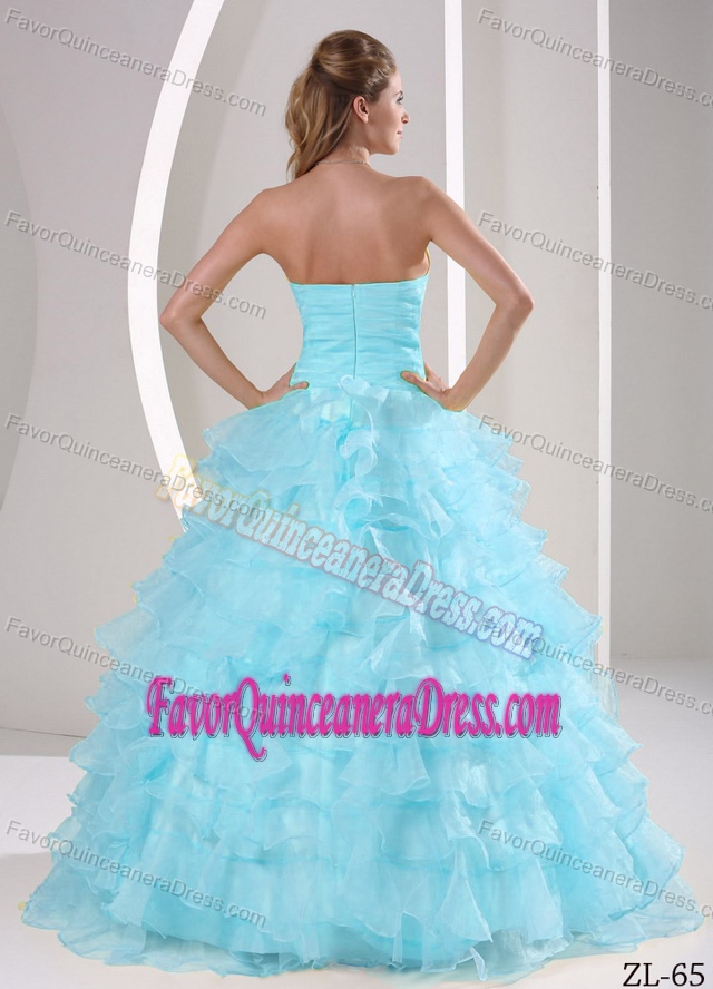 Appliqued and Ruched Sweetheart Military Ball Quince Dresses with Ruffles