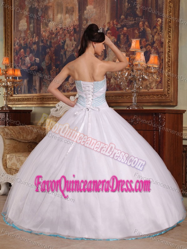 2014 Affordable Beaded White Organza Taffeta Quinceanera Dress Patterns